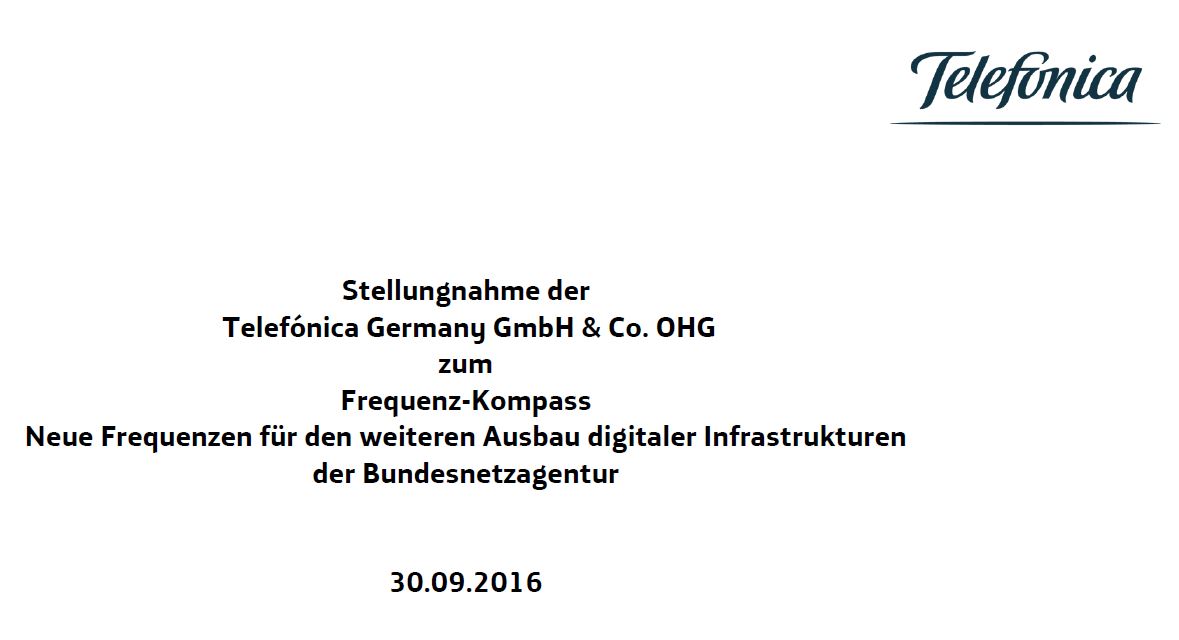 Stellungnahme 30.09.2016 Frequenzen