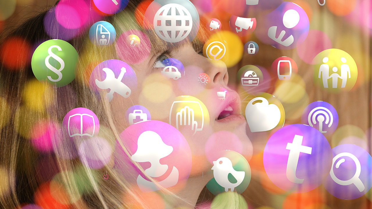 pixabay Maedchen Kind Gesicht Social Media Icons Digital