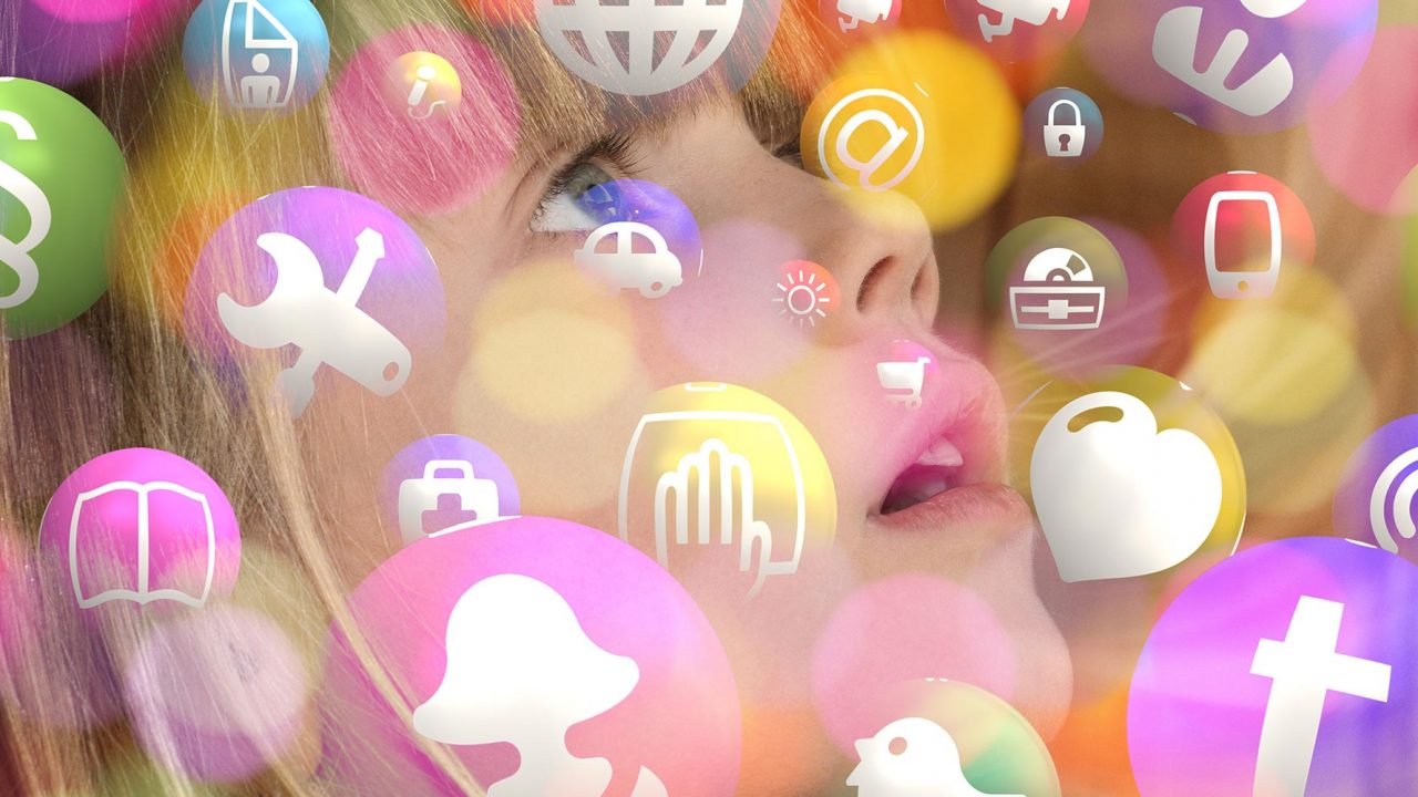 pixabay Maedchen Kind Gesicht Social Media Icons Digital