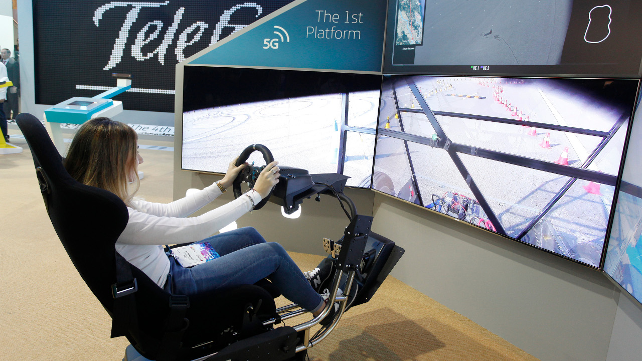 Ferngesteuertes Auto: 5G-Demonstration auf dem Mobile World Congress 2017. | Foto: Telefónica