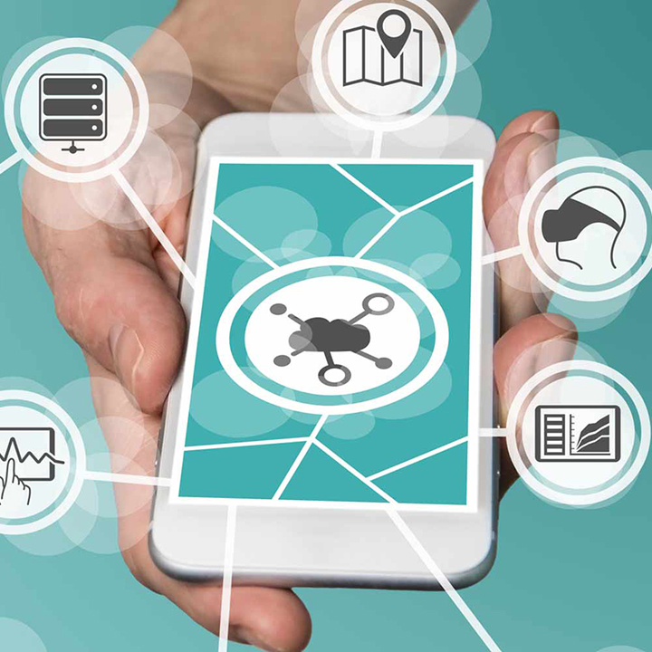 Smartphone Icons Vernetzung Fotolia